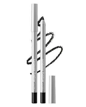 Matte Waterline Gel Eyeliner Pencil, Longwear Deep Black Eyeliner Pencil Waterproof & Smudge Proof Creamy Smooth Eye Liner,Retractable Eye Liner Brightener Pen Crayon Eyes Makeup Gift for Women-01