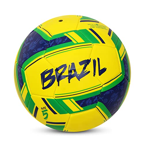 NIVIA SPINNER MACHINE STITCHED FOOTBALL SIZE -5 (BRAZIL) 5 51WV17DN4eL