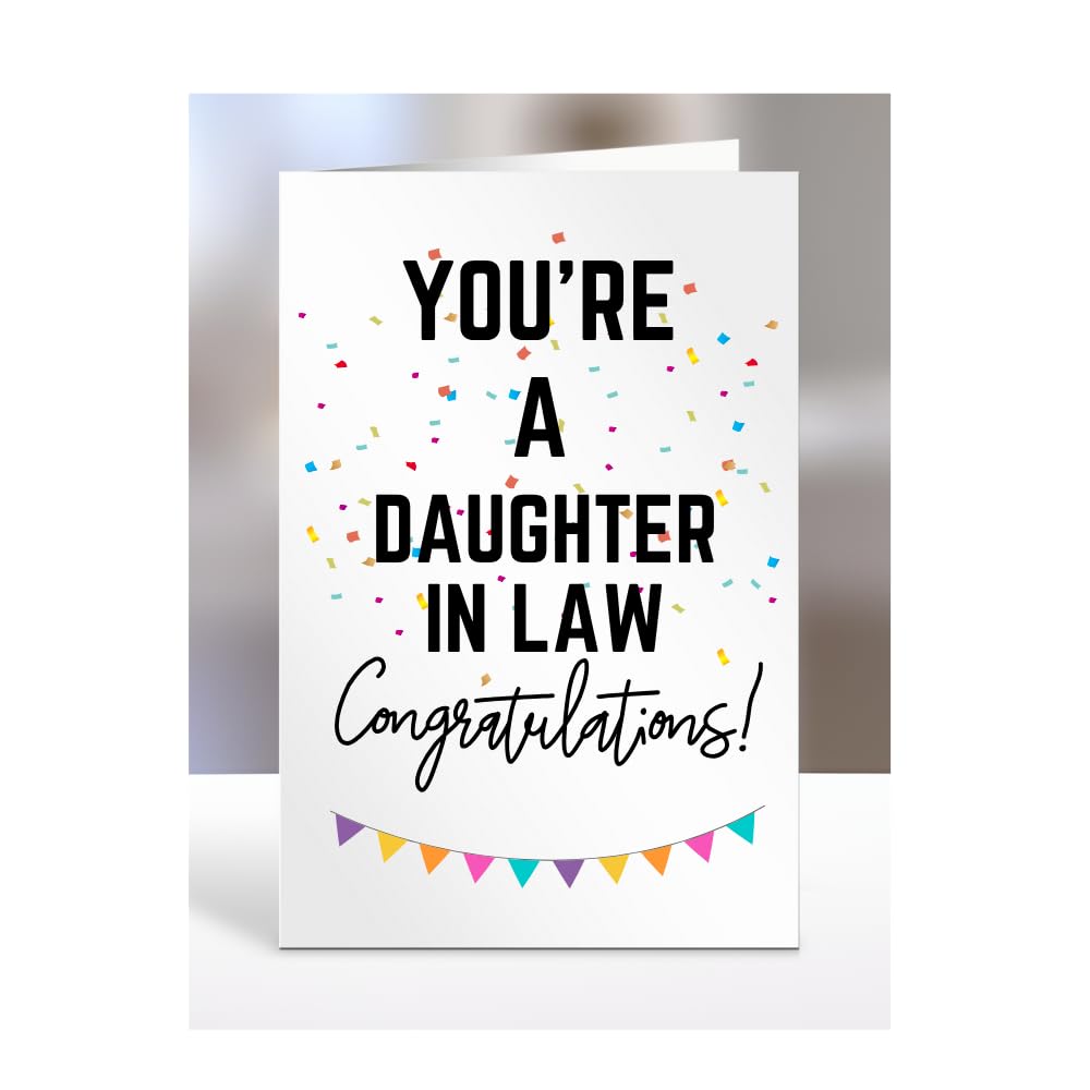 You're a Daughter In Law card, gifts for men, women, him, her, female, male, presents for Christmas, new, congratulations, baby, you are, A5-173_71 — image 1