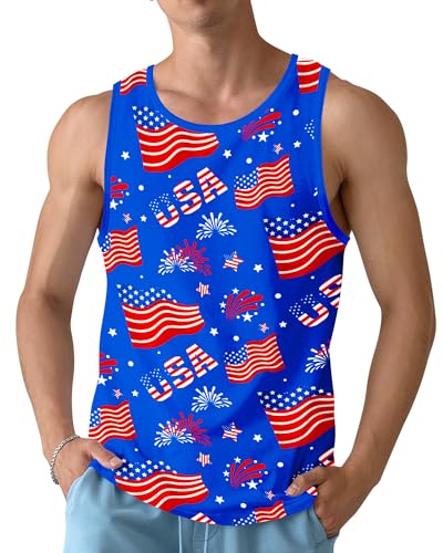 Haut de palmier sans manches style débardeur de plage graphique hawaïen pour homme