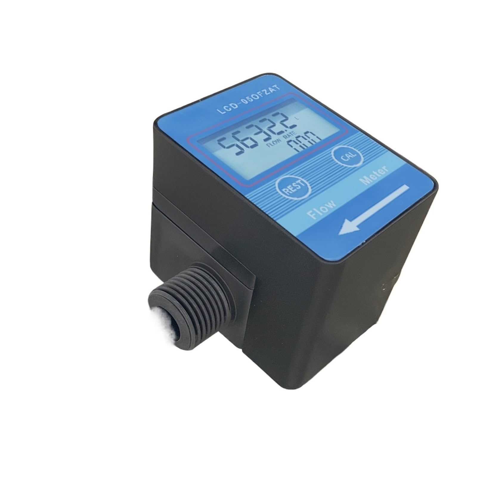 LEOTNNDQ 1pcs Digital Gear Flow Meter LCD Display G1/2 G3/4 Inline Gear Type Flow Sensor(G3-4)