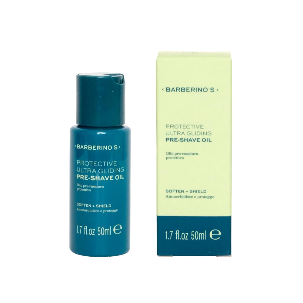 Barberino's Olio Pre-Rasatura - Prepara e Protegge la Pelle per una Rasatura Scorrevole e Senza Irritazioni - 50ml