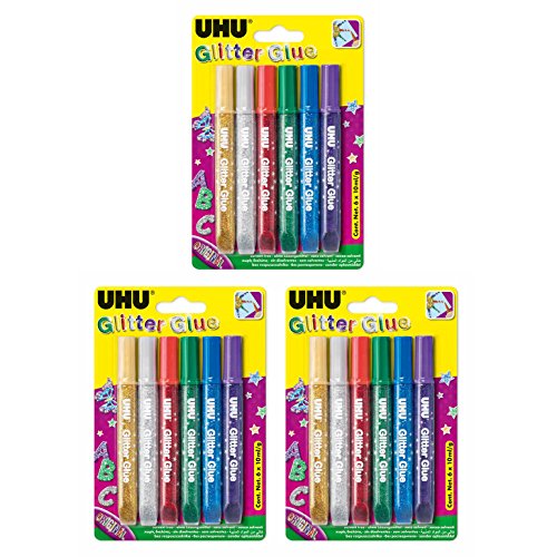 3 x UHU Glitter Glue 'Original'