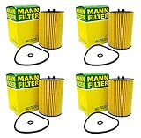 Set of 4 Engine Oil Filters Mann HU7020z For Audi A3 VW Beetle Golf Jetta 2.0 L4