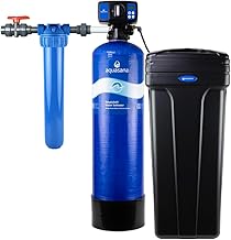 Aquasana SimplySoft  40,000 Grain Water Softener - Whole House Hard Water Reduction - Softening Complete System + Install Kit Bundle WH-SF40