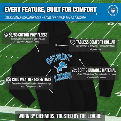 Image of Team Fan Apparel NFL Gameday Hoodie Pullover Sweatshirt for Men and Women | Officially licensed NFL Gameday fleece pullover - kangaroo pocket, ribbed cuffs, drawstring hood, unisex fit