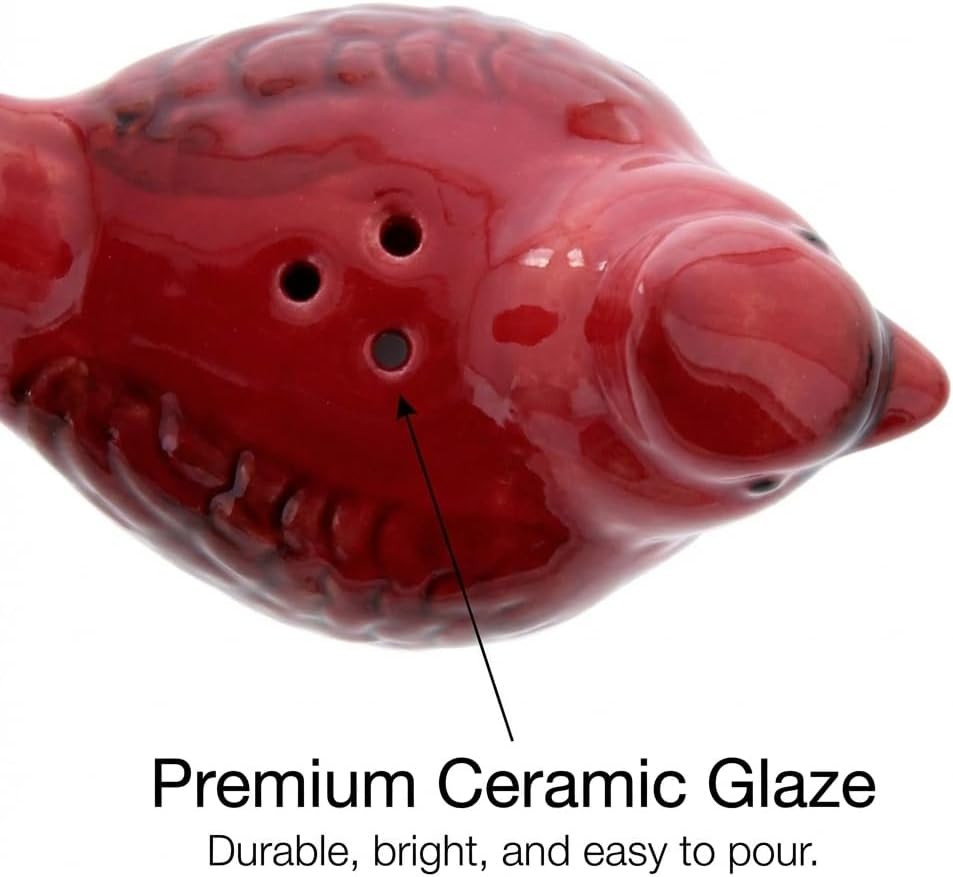 The Bridge Collection Ceramic Cardinal Salt And Pepper Shaker Set