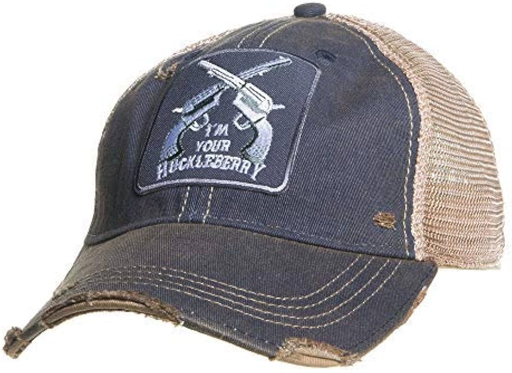 Mason Jar Label Llc HKLBRY-HAT Huckleberry Distressed Black ...