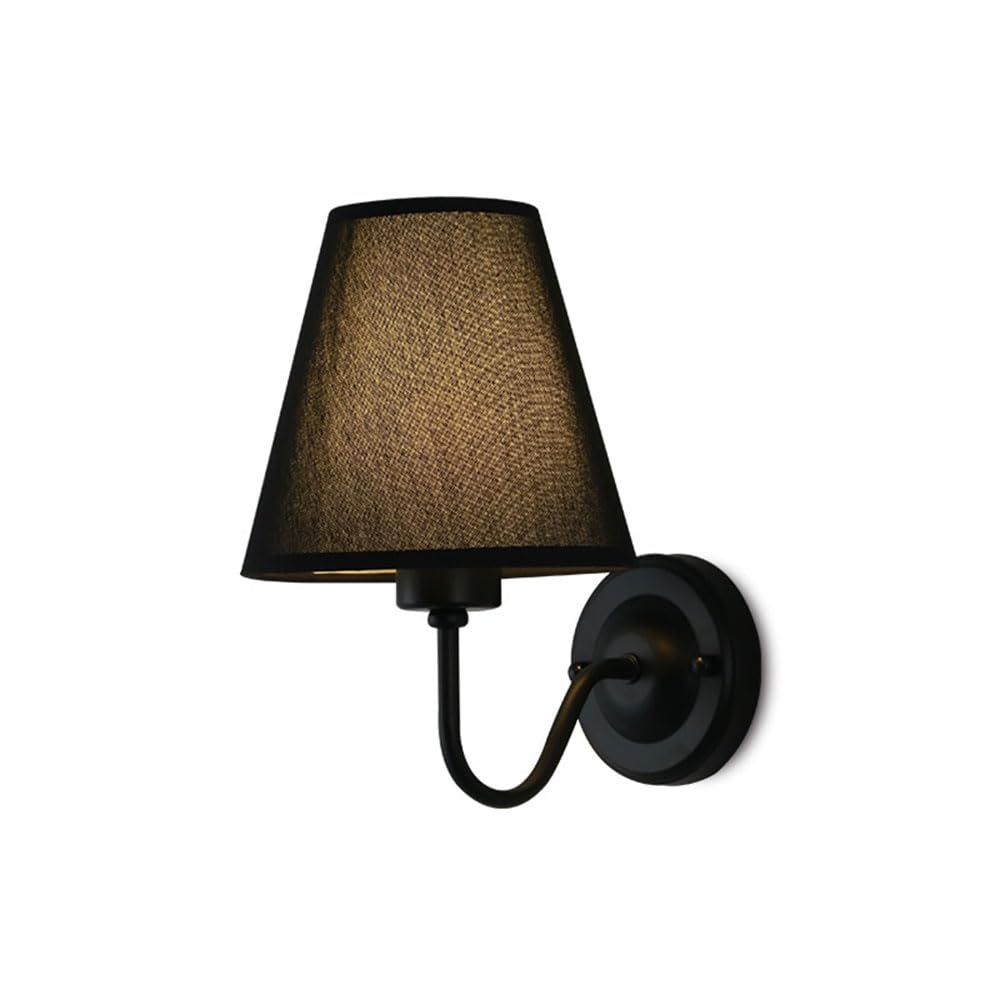 CONERY Rustproof Iron Wall Sconce Bedroom Wall Lights Modern Minimalist Wall Mounted Lights Soft Light Eye-Care Wall Luminaire Fabric Shade Wall Lamp Modern Balcony Bathroom Wall Night Decor Lights
