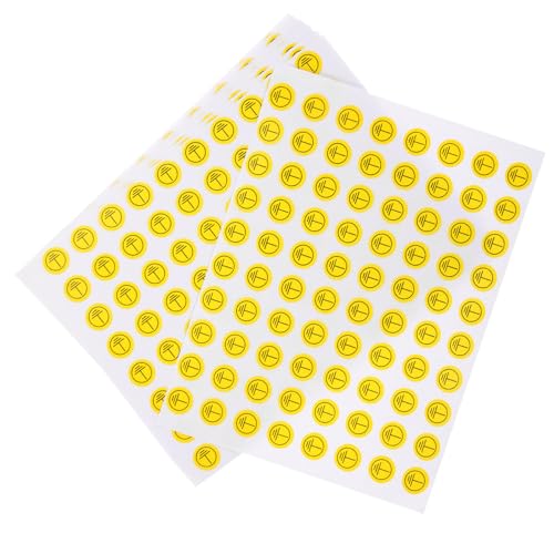 Gatuida Ground Symbol Stickers 800pcs Safety Protective Earth Protective Grounding Warning Stickers Vinyl Label Remarkings Symbols Protect