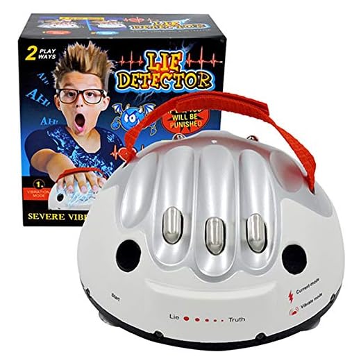 Micro Electric Shock Lie Detector, Shocking Liar Party Game Interesting True or Dare Game Lie Detector Joke Toys Polygraph Entertainment Shock Game