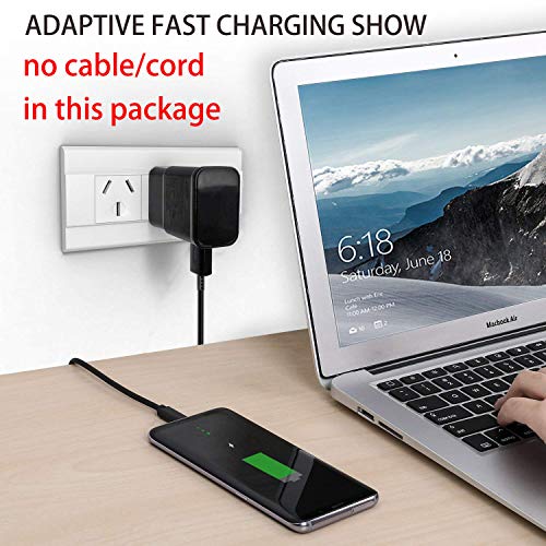 Samsung Adaptive Fast Charging Wall Charger Adapter Compatible With Samsung Galaxy S6 S7 S8 S9 S10 / Edge/Plus/Active, Note 5,Note 8, Note 9 And More (2 Pack) Chichifit Quick Charge (Black) #TOP4