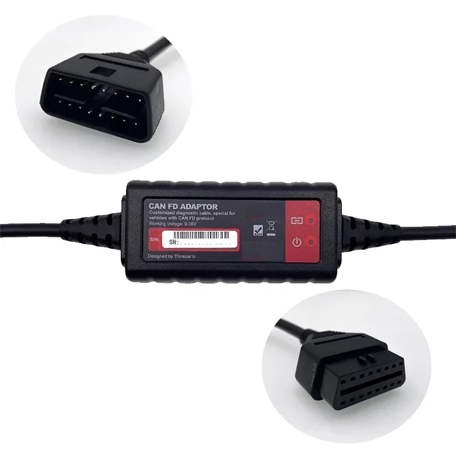Cable Adaptador Profesional Fácil De Usar para Diagnóstico Vehículos Admite Protocolos CANFD con Diseños Fáciles Conectar Y Usar Equipo Diagnóstico Mecánico