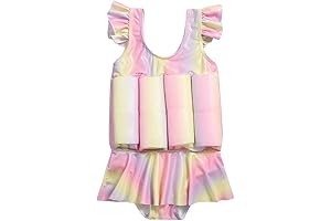 Kids Girls Float Swimsuit- Stylish One Piece Swimsuit for Bathing Fun