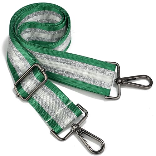 Image of LVYOUME Purse Strap Silver Hardware Wide Bag Straps Replacement Crossbody Adjustable Shoulder Strap for Purses