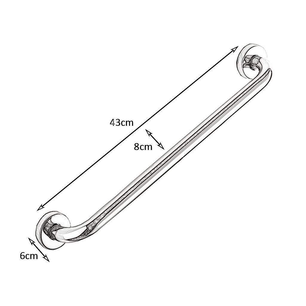Uchwyty łazienkowe, Poręcze do wanien i pryszniców, Poręcz ze stali nierdzewnej do toalety wannowej, Poręcz bezpieczeństwa pod prysznic 21-calowy srebrny, dla starszych niepełnosprawnych dzieci w ciąż