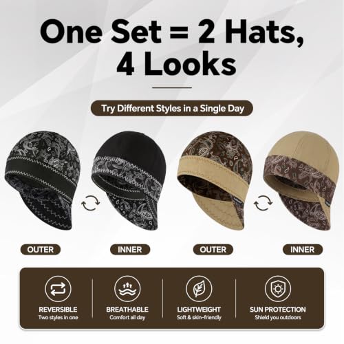 Image of Fullsheild Reversible Welding Cap Protective FR Welder Hat for Men, 7