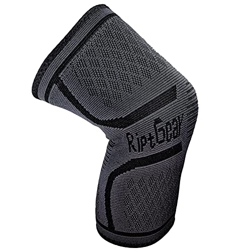 RiptGear Compression Knee Sleeve - Knee Braces for Knee Pain, Compression Knee Brace, Knee Support for Women & Knee Brace for Men - Running Knee Brace, Knee Sleeves Weightlifting (Medium)
