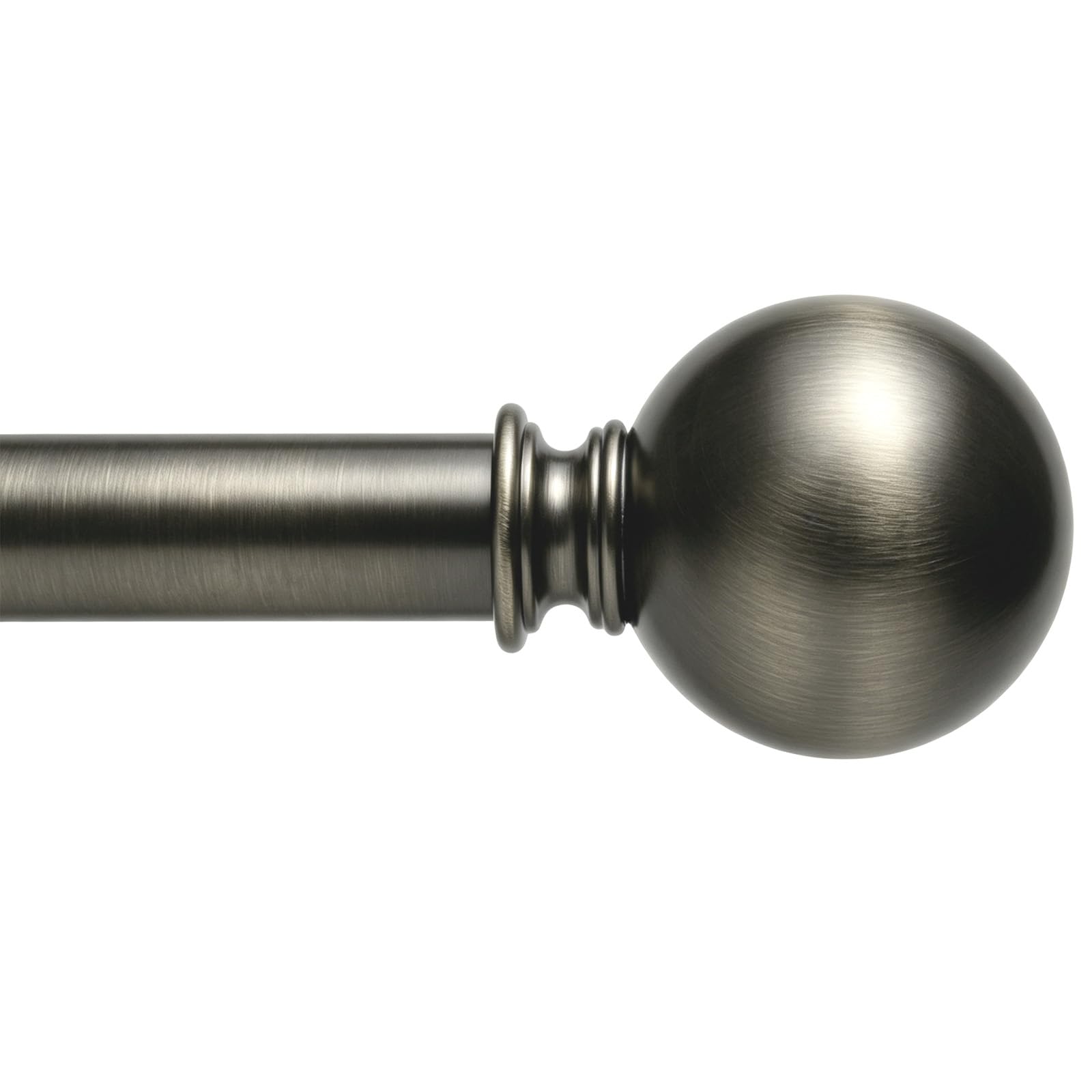 Photo 1 of WORLD RODS Nickel Curtain Rods for Windows 18 to 45 inches, 1 Inch Modern Metal Drapery Rods, Adjustable Heavy Duty Curtain Pole with Round Finials(18"-45"Antique Nickel)