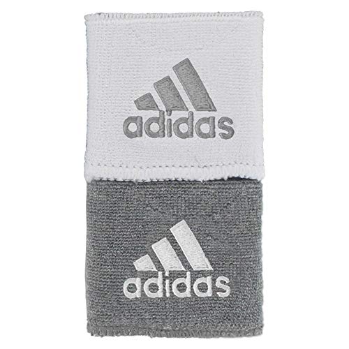 adidas Interval Reversible Wristband – Athletic Sweatband for Men and Women Discontinued, Heather Light Grey/White, One Size