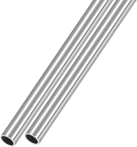 METALLIXITY Tubo de acero inoxidable 304 (0.315in de diámetro x 0.031in de pared de T x 11.811in de largo) 2 piezas, tubo recto - para muebles del