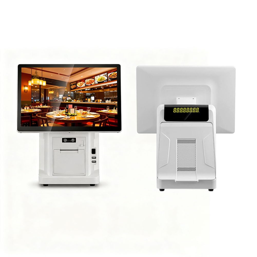 Sistema POS Per Vendita Al Dettaglio E Ristoranti, Terminale POS All-In-One, Registratore Di Cassa Professionale Per Piccole Imprese, Touchscreen Da 15,6 Pollici,Single screen