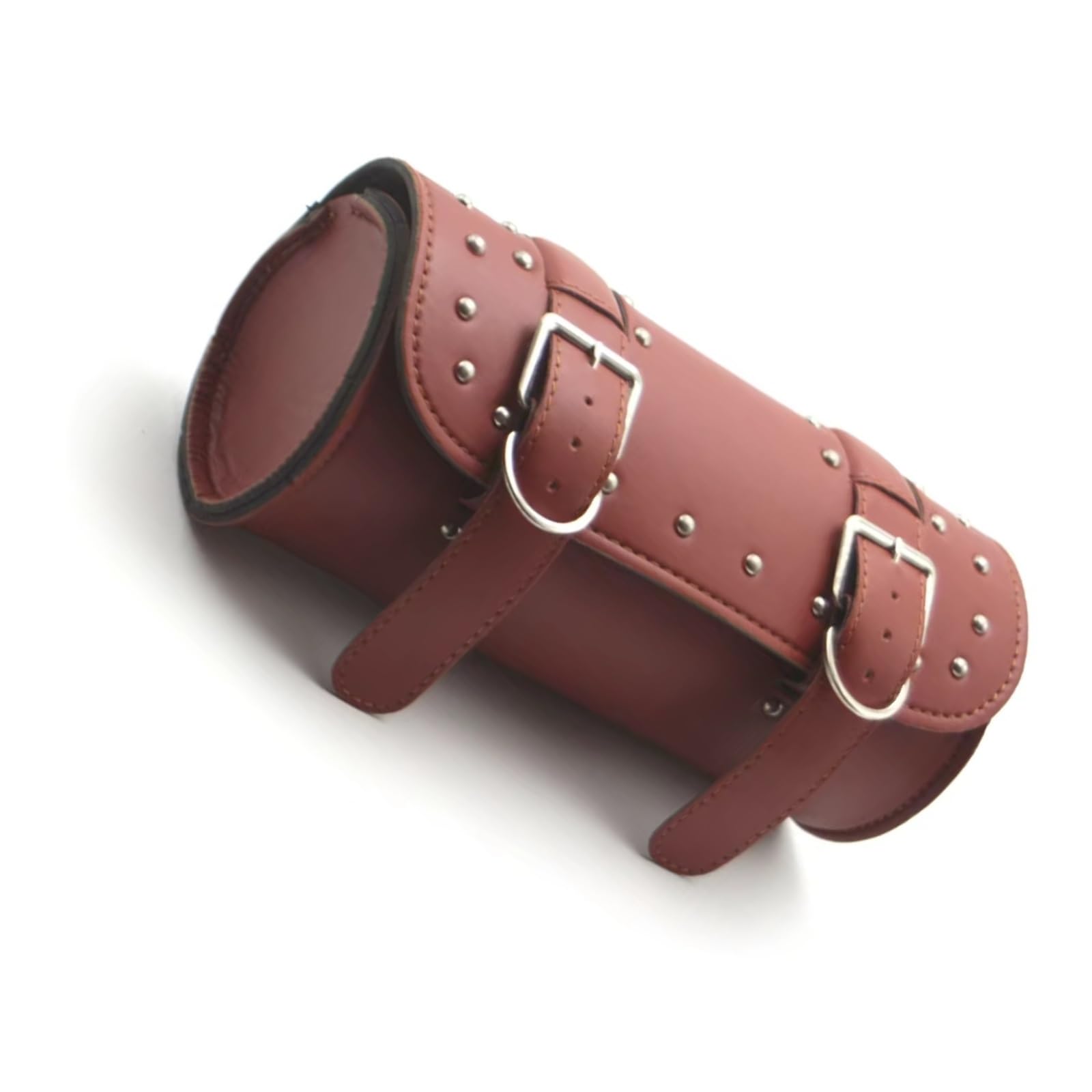 Compatibile Con Ducati 1 Pz Borsa Per Attrezzi Moto PU Forcella Anteriore Manubrio Parti Stoccaggio Roll Tail Accessori Sacche Moto(Brown)