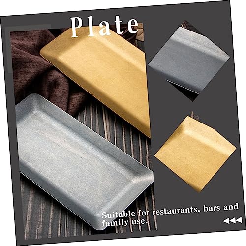 Zerodeko 2pcs Plato Retro Rectangular miniatura 7