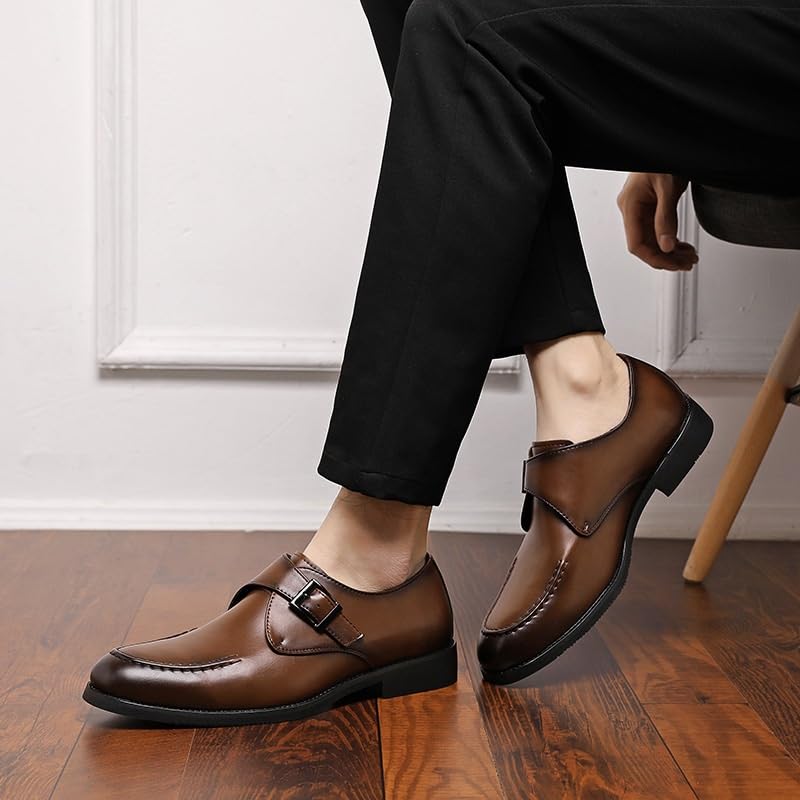 Luxury Men Slip On Oxfords Shoes Wedding Party Brogue Shoes Pointed Toe Men Dress Shoes Mens Waterproof Dress Shoes Leather Formal Business Shoes3