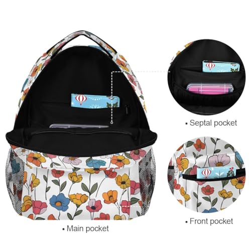 Sac à dos fleurs résistant pour en finir avec les sacs d'étudiants trop lourds