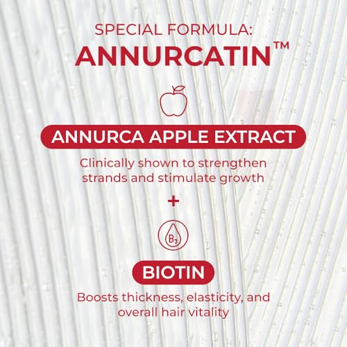Image of MOEV ANNURCATIN Shampoo and Conditioner Set for Men and Women, Korean Biotin Hair Growth Volumizing Shampoo, Paraben-Free Natural Apple Wash-Off Hair Mask, Rose Thickening for Damaged Hair