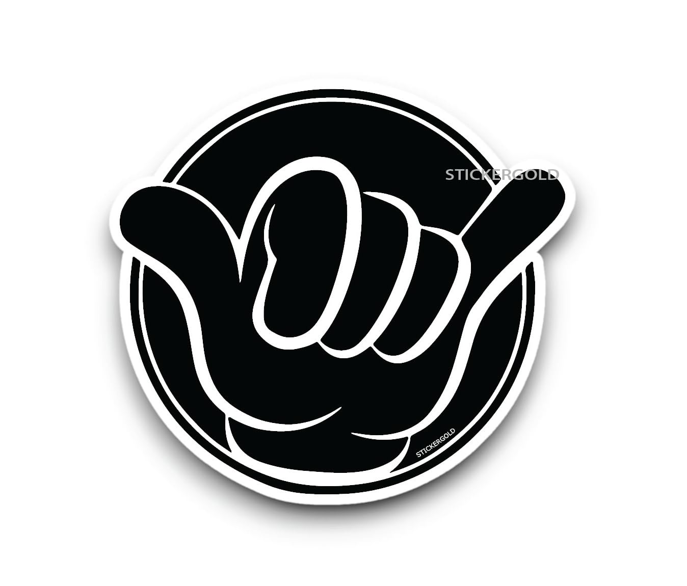 Sticker Gold Shaka Bro Self Adhesive Stickers - 8 Colour Options - 3 Size Options - Campervan Camper Van Vanlife Decal (Black, (2 Pack) Medium 10cm Wide)