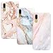 Produktbild P20 Handyhülle Kompatible mit Huawei P20 Hülle Case Cover Silikon Matt Marmor Muster Weiche Tasche Herren Damen Marble Schutzhülle Dünn Handytasche Skin Softcase Schale Bumper TPU Handycover*3 Fall-4