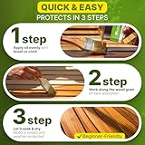 Nordicare Sealing Wood Oil for Outdoor Garden Furniture - Teak Oil for Garden Furniture - Suitable for All Outdoor Types of Wood, for Wood Exterior Protection - Easy to Apply (500ml) - Image 3