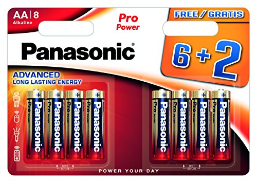 Panasonic Multipack 6+2 Pilas Alcalinas AA LR6 PRO POWER
