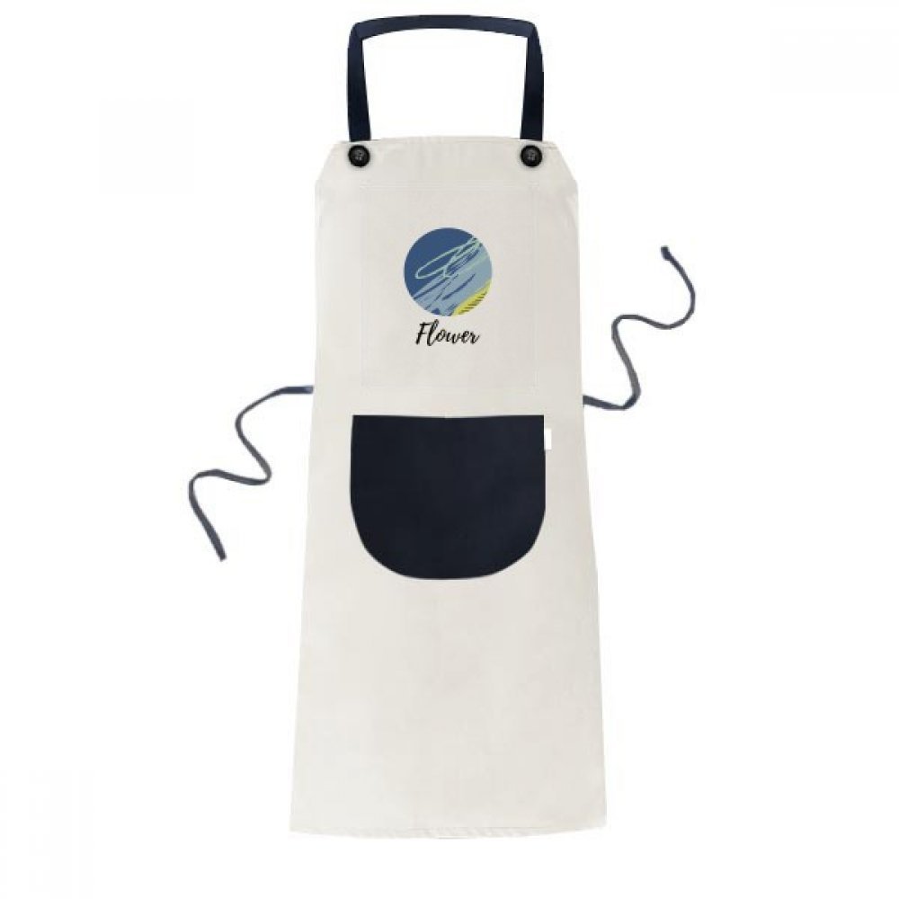 Tablier beige motif artistique végétal pour cuisiner à la maison avec confort et élégance