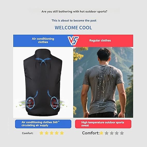 Noraui Storm Fan Jacket, 360 Cooling Vest for Men With Two Fans, 3 Speed Adjustment for Hot Weather Work2