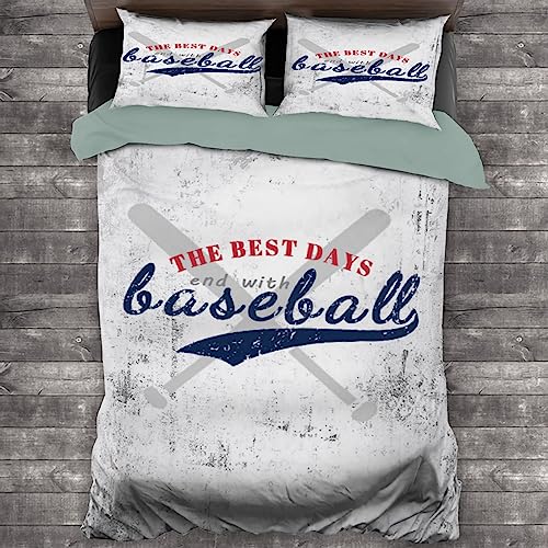 Prabhutaratna Baseball Bedding Set 3 Piece Set Popular Cartoon Anime Quilt Cover Children Bedding 1 Quilt Cover + 2 Pillowcases 200x230cm