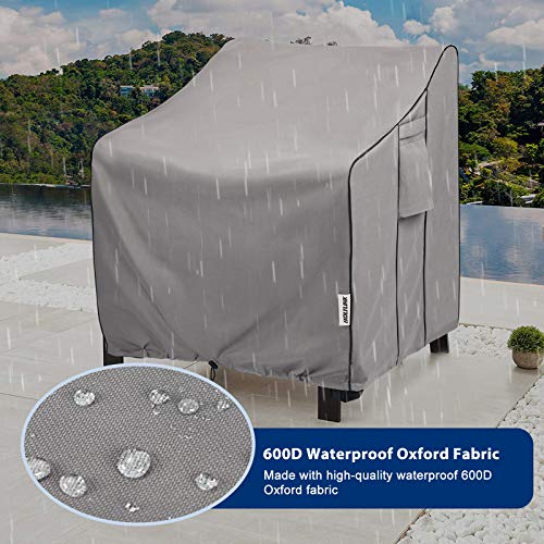 Boltlink Patio Chair Covers Waterproof, Heavy Duty Outdoor Furniture Covers Fits Up To 36W X 37D X 36H Inches -2 Pack thumb #4
