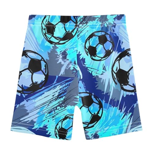 Toddler Girl Biker Shorts Cotton Shorts for Under Dresses 4t Baby Summer Abstract Soccer Balls2