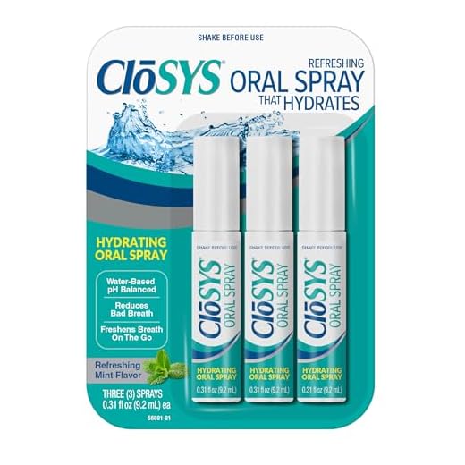 CloSYS Oral Breath Spray, 0.31 Ounce (3 Count), Mint, Sugar Free, pH Balanced, Fights Bad Breath