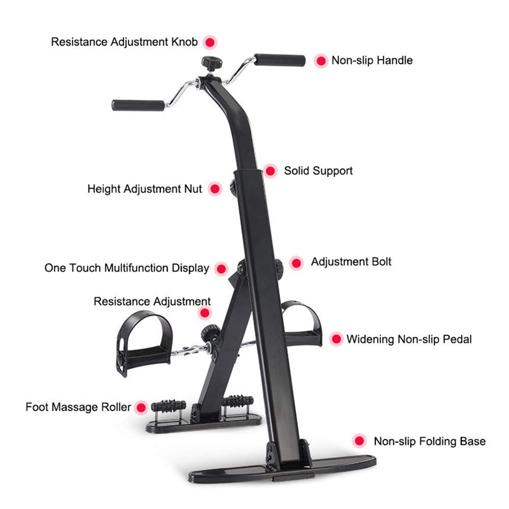 Mini Cyclette Ambulante Per Attrezzature Fitness Per Esercizi Di Recupero Di Gambe, Braccia E Ginocchia Con Monitor Lcd E Rullo Massaggiante, Attrezzature Da Palestra Per Riabilitazione Fitness Per