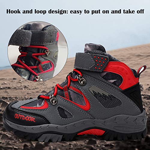 image for VITUOFLY Boys Hiking Boots Kids Hiking Shoes Girls Outdoor Warm Winter