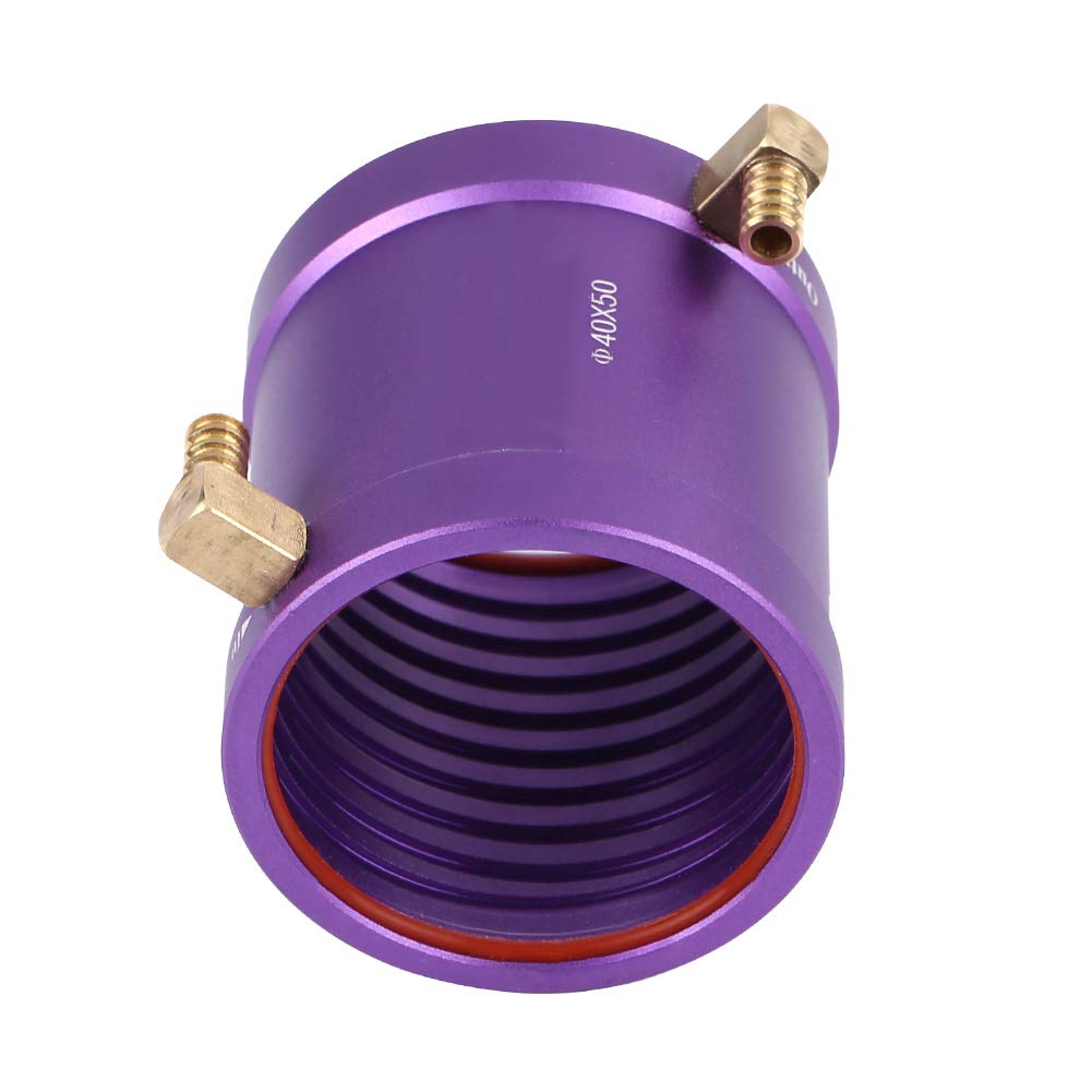 RC metalowa kurtka chłodząca wodę, 40 mm rozpraszanie ciepła woda chłodzenie M5 kurtka RC łódź chłodzona wodą adapter gwintowany zestaw akcesoriów do silnika łodzi 4074 4082 RC, fioletowa