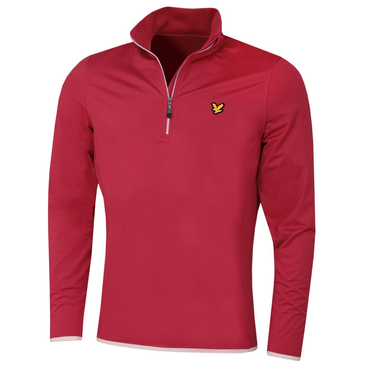 Lyle & Scott Men's Cranberry Tech 1/4 Zip Midlayer Sweater - Medium