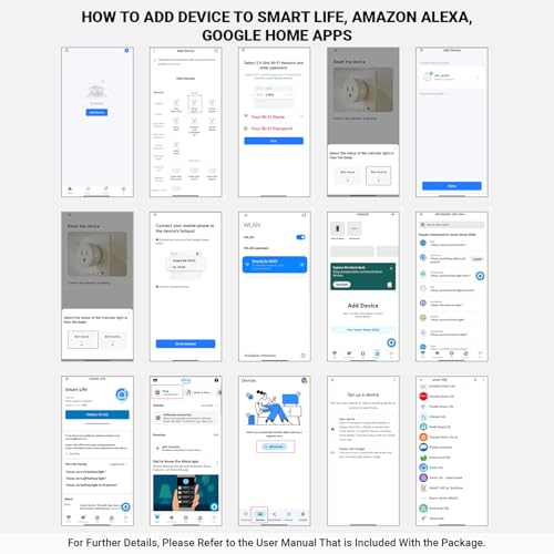 Tukzer 10A WiFi Smart Plug, Compatible with Alexa & Google Home Assistant, Suitable for Small Appliances like TVs, Electric Kettle, Mobile and Laptop Chargers view 2