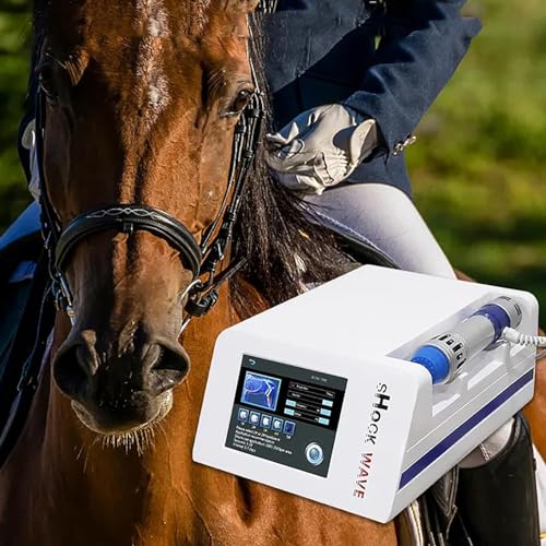 Macchina per terapia a onde d'urto per alleviare il dolore, pistola massaggiante multifunzione con 7 testine per uso veterinario, ideale per cavalli e cani