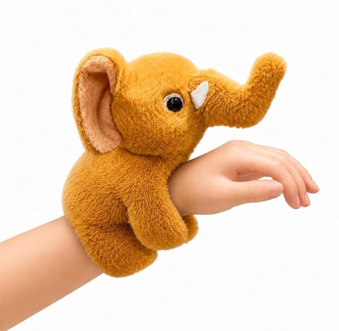 Image of Kids Soft Animal Stuffed Toy Slap Bands Wristbands | Cute Plush Wearable Toy Bracelet for Girls and Boys | Birthday Party Favors, Return Gifts, Stocking Stuffers