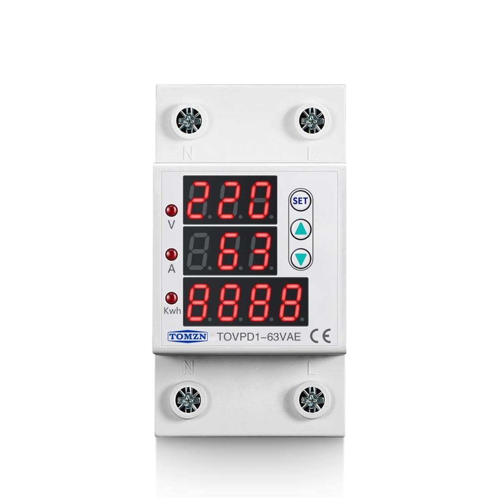 Interruttore Magnetotermico Differenziale 6. 3a 230V 3in1. Display guida DIN regolabile e sotto la tensione del relè dispositivo di protezione protettivo con da corrente