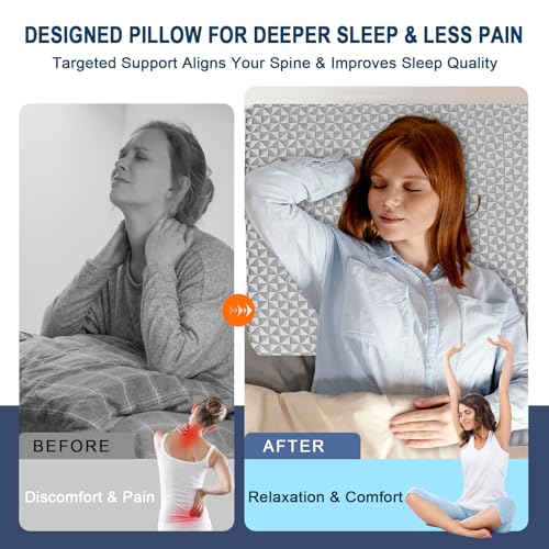 Image of Wedge Pillow for Sleep Apnea, 12 inch Memory Foam Bed Wedge After Surgery | Dual-Layer Foam with a High-Density Base Provides Stable Support, Resists Flattening, and Stays Secure with a Non-Slip Bottom
